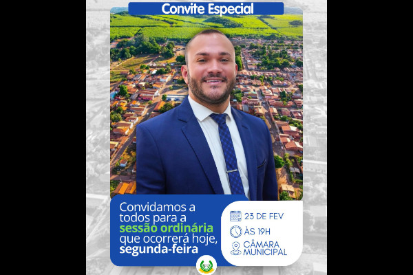 CONVITE DA 3ª SESSÃO ORDINÁRIA DO 3º PERÍODO EM 23/02/2026