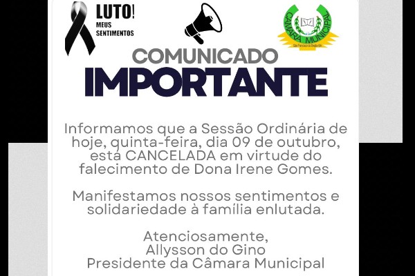 COMUNICADO! (09/10/2025)