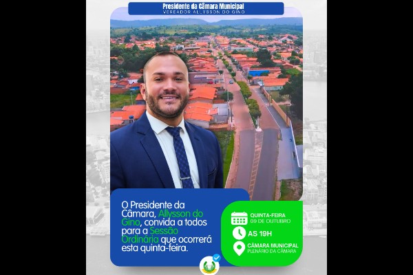 Convite da 10º Sessão Ordinária da Câmara Municipal