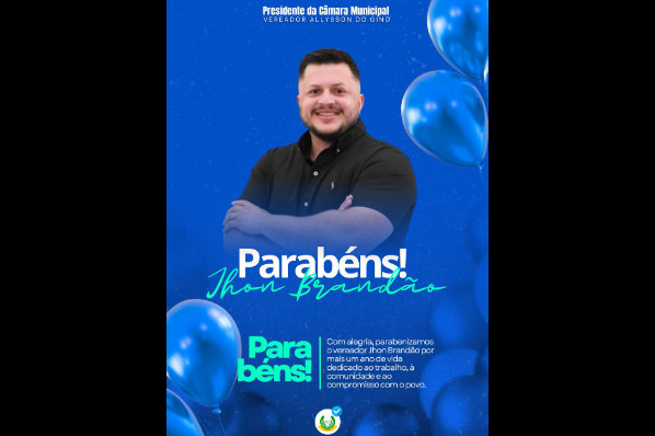 A Câmara Municipal de São Francisco do Brejão tem a honra de parabenizar o vereador Jhon Brandã...